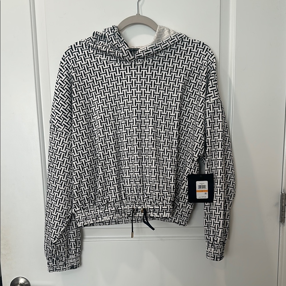 Black and White Patterned Hoodie